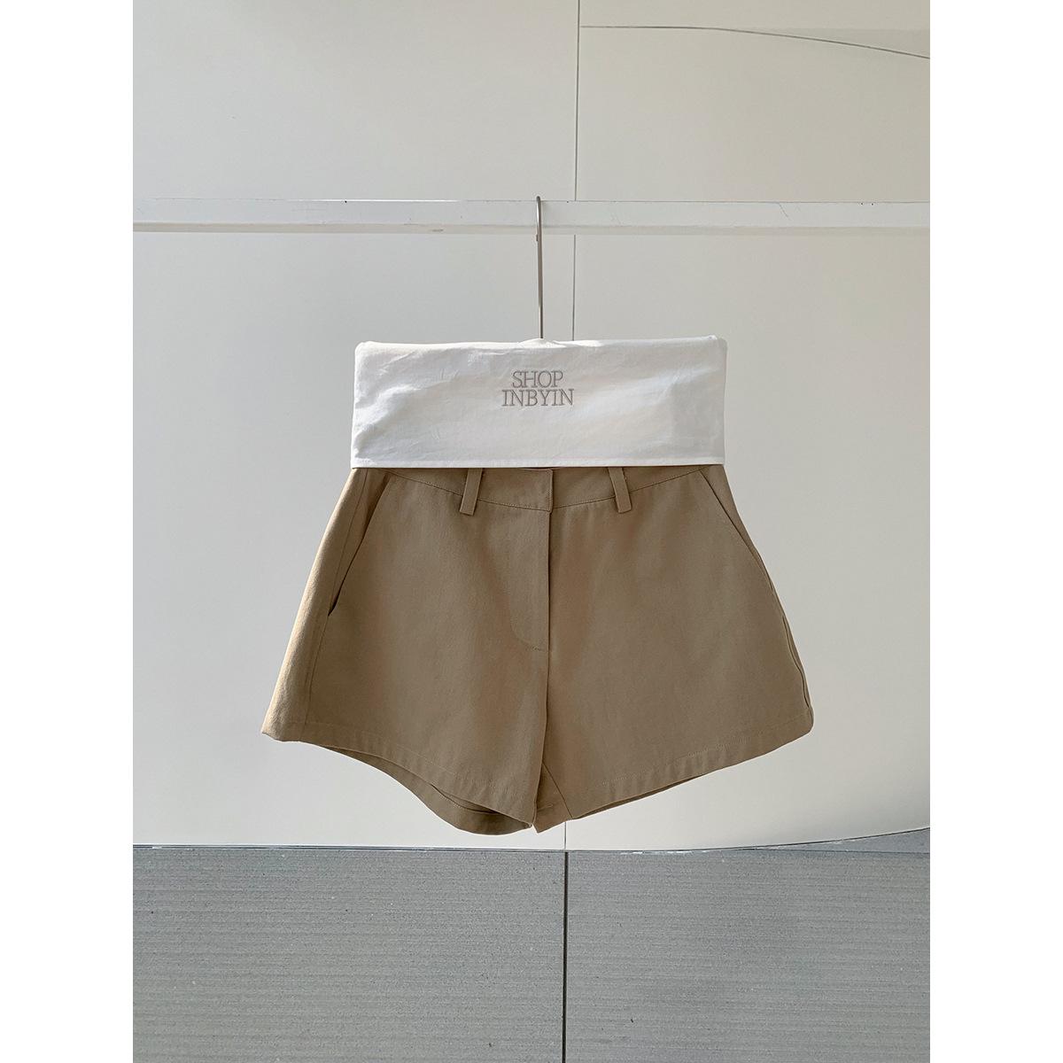 

Yi En Ou Women s High-Waisted A-line Wide-Leg Shorts - Slimming & Leg-Lengthening Casual Hot Pants Medium хакі