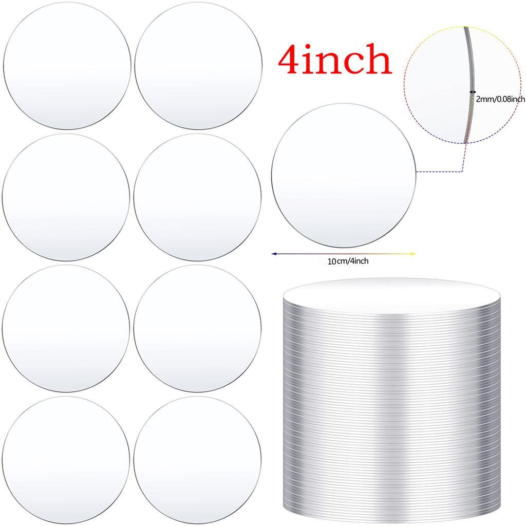 1/2mm Clear Circle Acrylic Sheet Plexiglass Disc Round Sign for Milestone Marker,Name Card,Cricut,Engraving,Painting,DIY Project