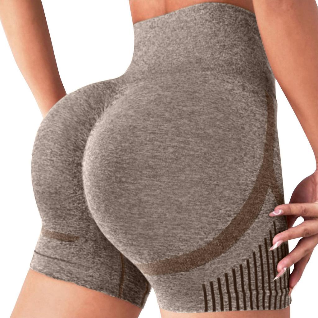 Women's Seamless High Waisted Casual Shorts, Sports Yoga Shorts, High Stretch Shorts