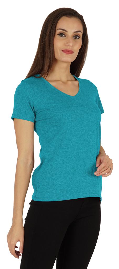 Inkmeso Womens Short Sleeve V-Neck Shirts Casual Regular Fit Tee T-Shirt Basic