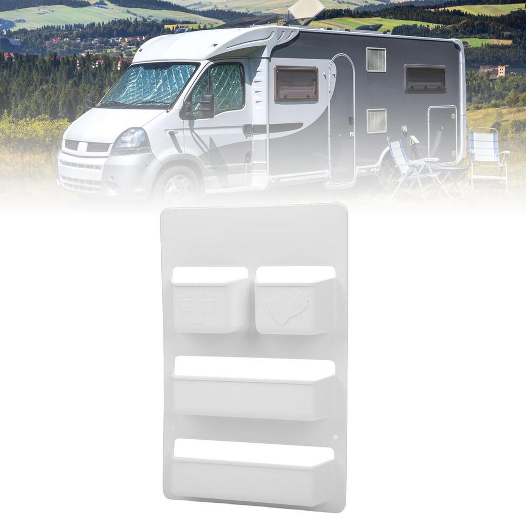 RV Door Storage Box Wall-Mounted Caravan Storage Motorhome Toilet Door Organizer For Road Trips Outdoor Enthusiasts Travel