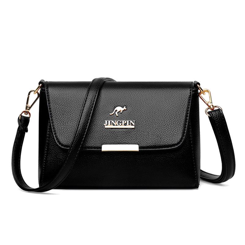 

Женская сумка кроссбоди из мягкой кожи 2025: Универсальный, Легкий, Простой и Идеальный для повседневного использования 22x8x15cm чёрный