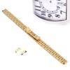 10mm AntiRust Stainless Steel Watch Strap Replacement Watch Band Strap Accessory for Watchmaker(Gold )