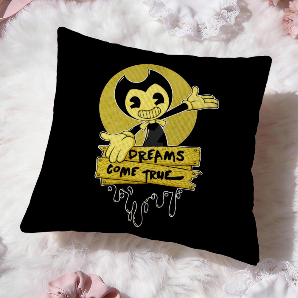 Cartoon Bendy Machine BATIMS Cushion Cover Premium Comfort Reversible Pillow Cove -Two In One Design for Any Room & Car Interior