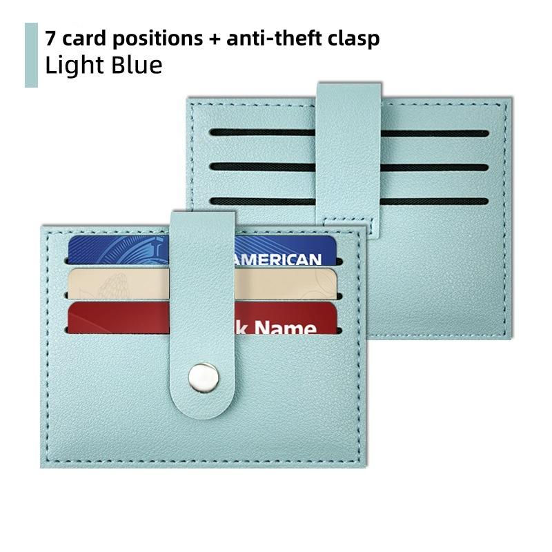 Business Anti-theft Brush PU Leather Card Slim ID and Bank Card Holder Wallet Protective Case Coin Card Holder Pouch