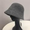 Solid Color Cloche Hat Basin Hat Wool Fisherman Hat for Chilly Outdoor Activitie