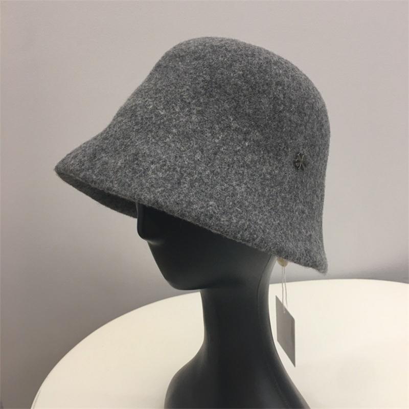 Solid Color Cloche Hat Basin Hat Wool Fisherman Hat for Chilly Outdoor Activitie