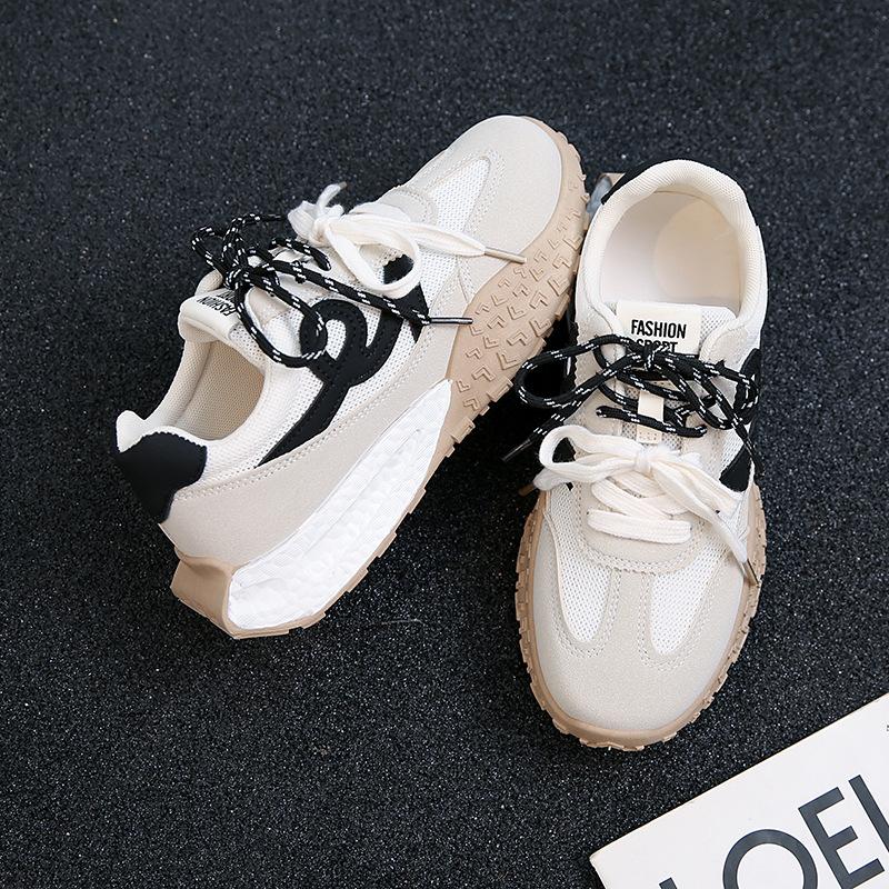 

Retro women s new autumn yellow inner height increase casual shoes color matching sports women s shoes 35