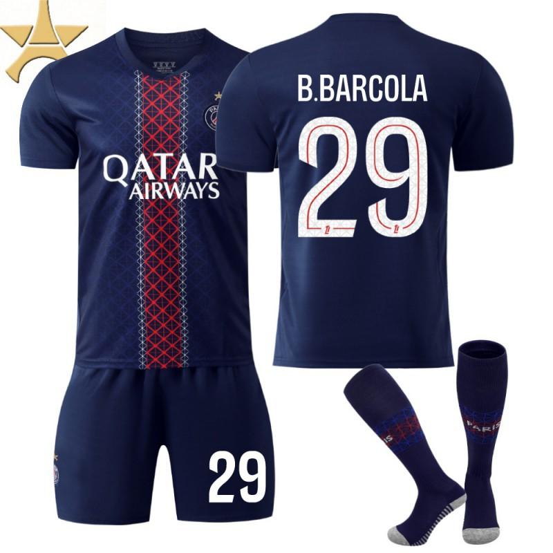 

25-26 Paris Home No. 10 Dembele 14 Dou Children s Clothing Football Suit Men s 7 Kwara Jersey With Stars L