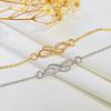 Luxury Rhinestone Infinity Symbol Interwoven Figure 8 Anklet For Women Elegant And Personalized Temperament Jewelry Accessory