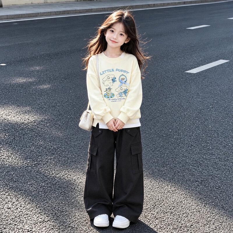 Moonkids Girls Casual Cargo Pants and Top Set