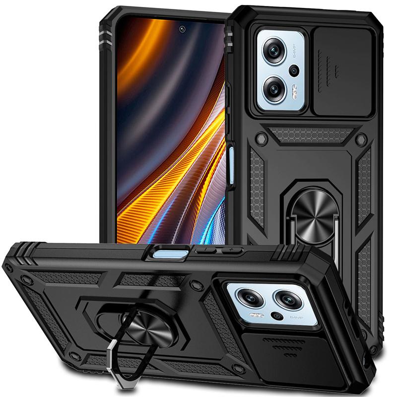 For Xiaomi Poco X4 GT 5G Case Magnetic Holder Ring Armor Cases For Poko Little X4 GT X4GT PocoX4 GT 5G Slide Lens Protect Cover