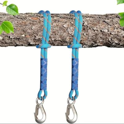 Heavy Duty Nylon Sling with Metal Hook Wear Resistant Strong and Reliable for Outdoor Hammocks Tree Swings and Patio Chairs
