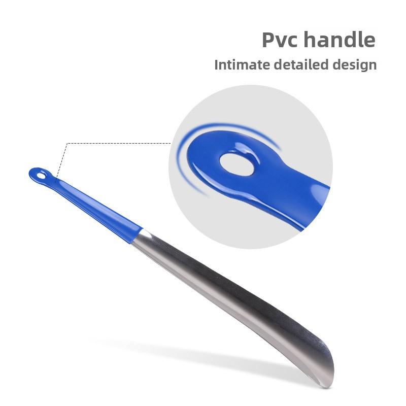 30Cm Stainless Steel Shoehorn Soft Glue Soaking Pumping, Elderly Pregnant Women Do Not Bend Over and Do Not Ask for People, Shoes Slip, Shoe Lifter