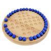 We Games Solid Wooden Solitaire with Blue Glass Marbles