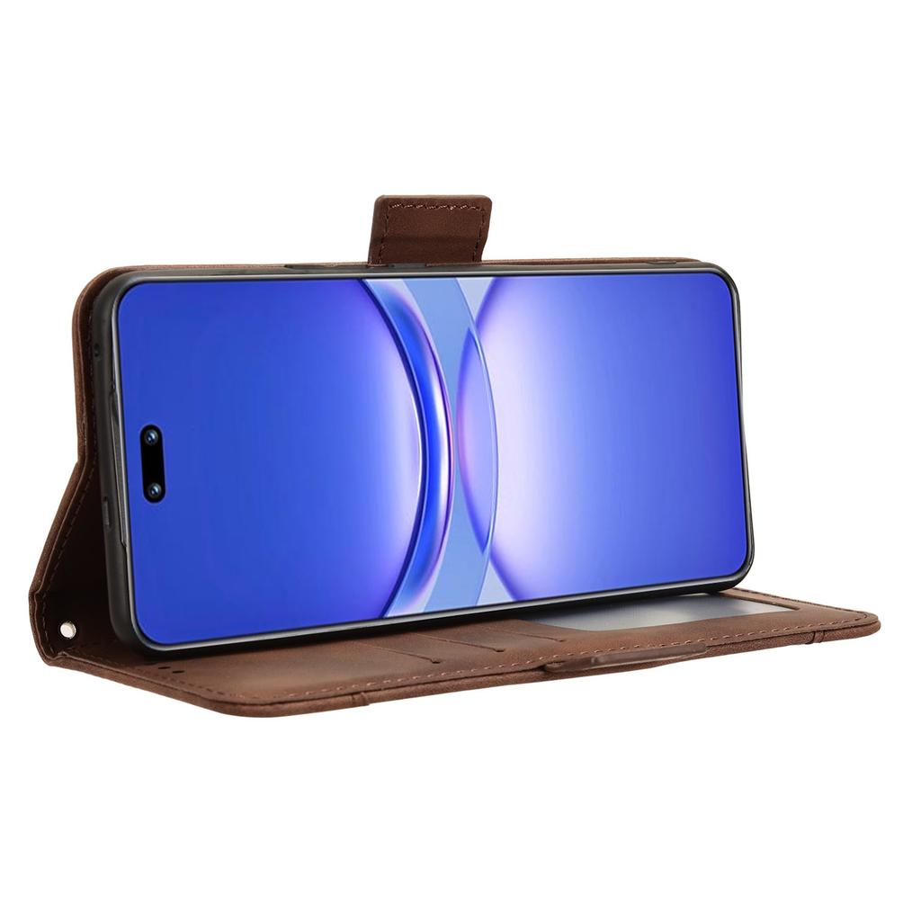 For Huawei Nova 13 4G/nova 13 5G/nova 12 5G Case Anti-Scratch PU Leather Phone Shell Stand Multiple Card Slots Cover