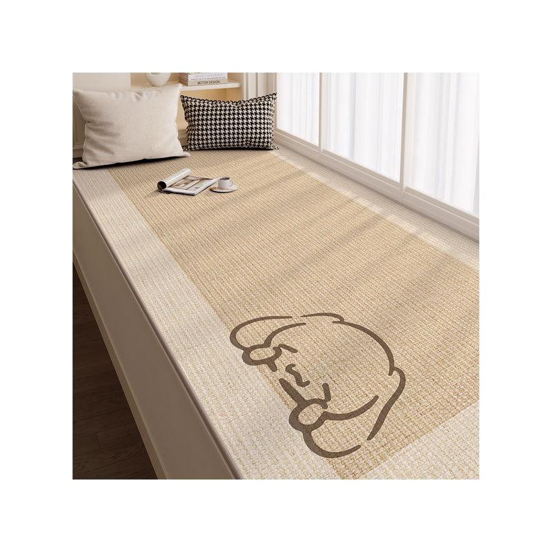 Simple Cartoon Crystal Velvet Carpet, Bedroom Balcony Bay Window Mat, Universal In All Seasons, NonSlip, DirtResistant And WearResistant Bedside
