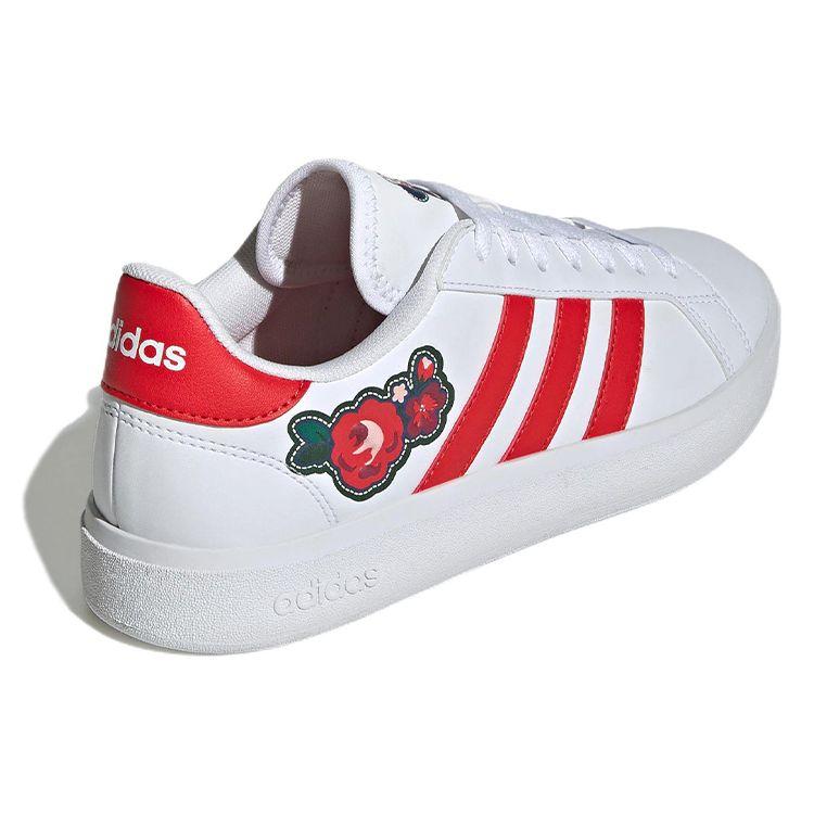Adidas Neo Grand Court Base 2.0 Durable Low-Top Sneakers Women Sneakers White Red GV9550