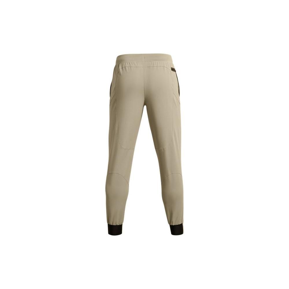 Under Armour Unstoppable Knitted Sweatpants Men's Khaki Gray Moderate Cuffed Pants 1352027-037
