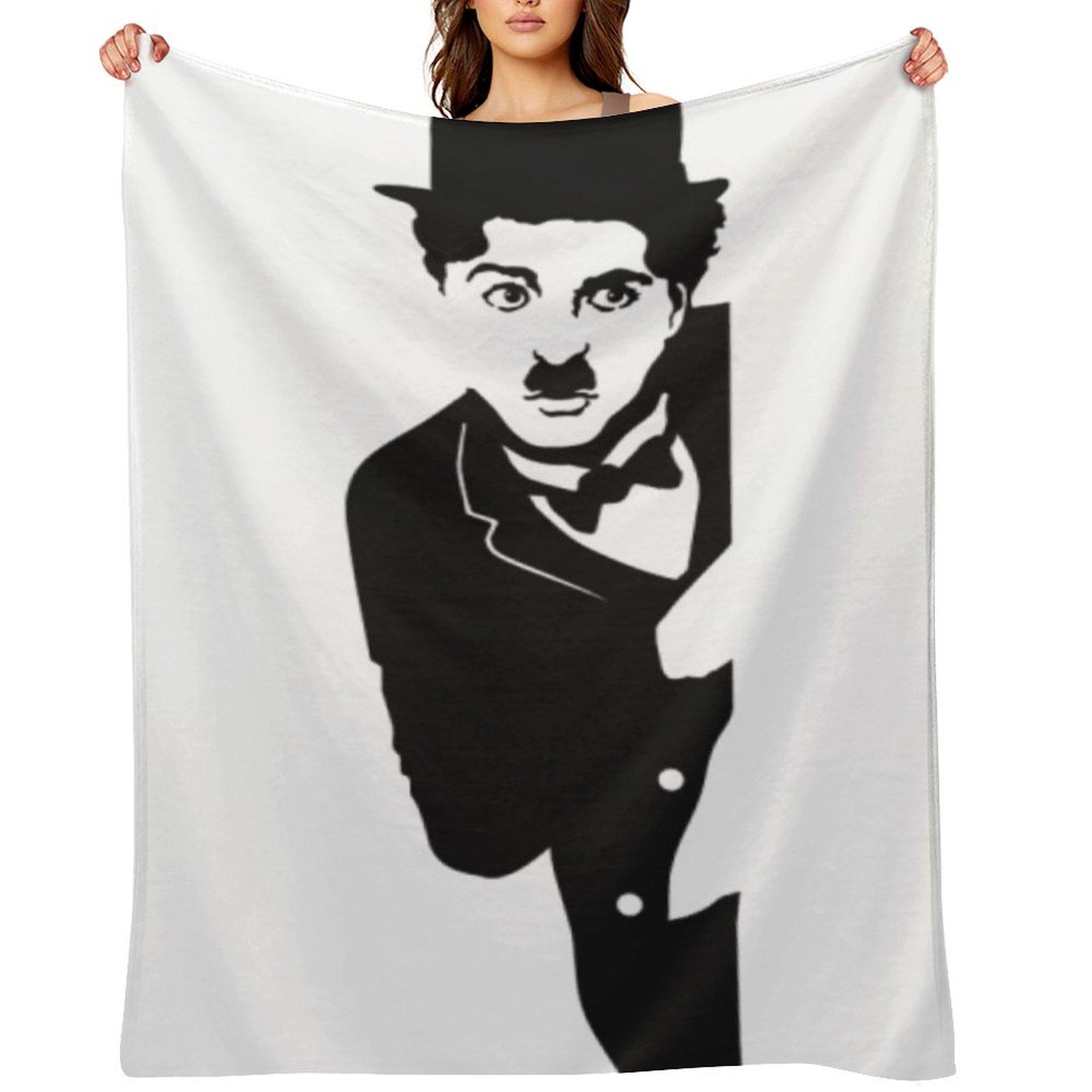 charlie chaplin art concept humor Throw Blanket Beautifuls Flannels Quilt cosplay anime Blankets 30x40in