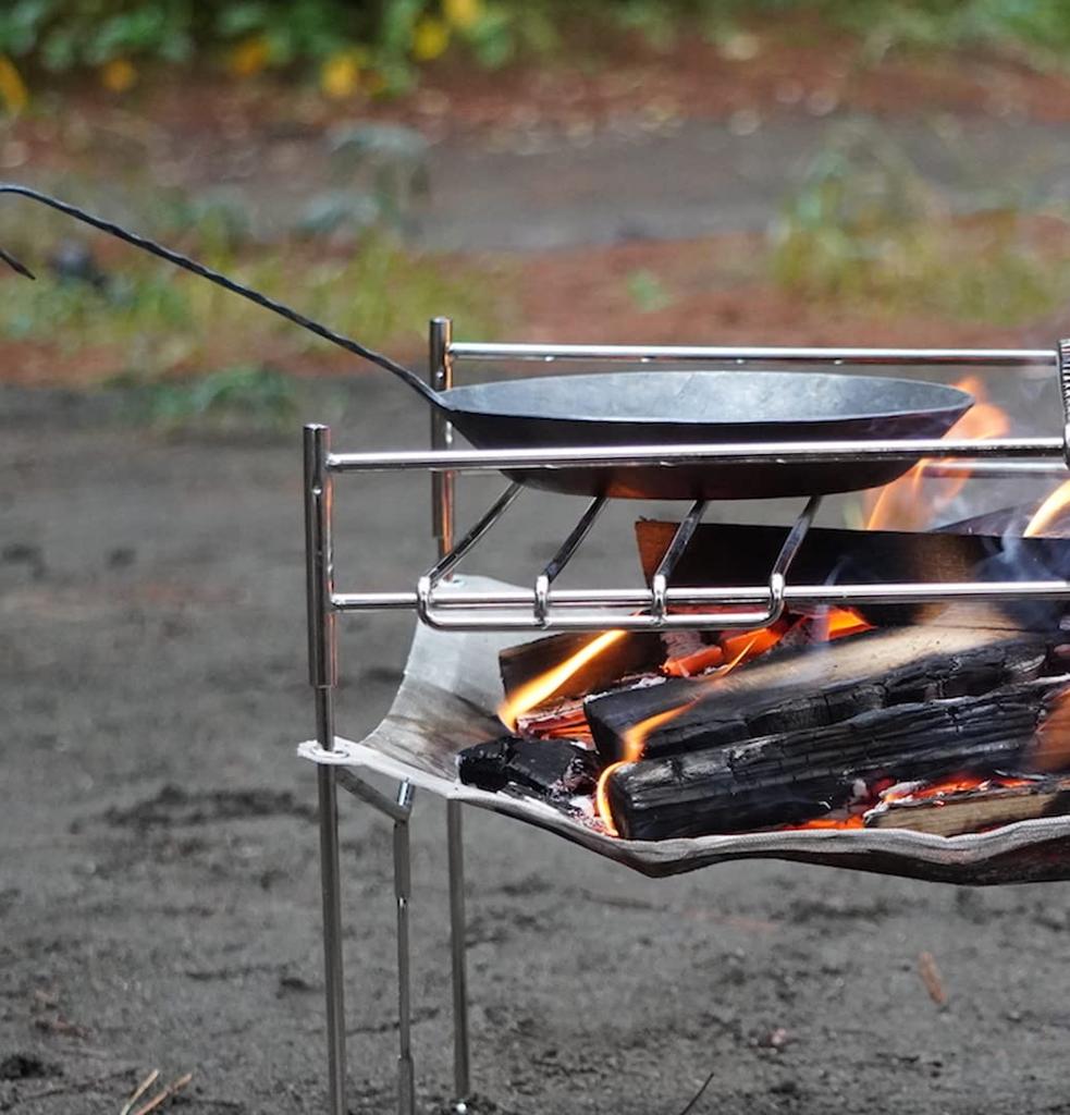 NANGGEAR Camping Lagerfeuer Rostle 415mm Lagerfeuer Grill Rostle Harter Typ (Nanko-Ausrüstung) 11310-L (MTG-HL)