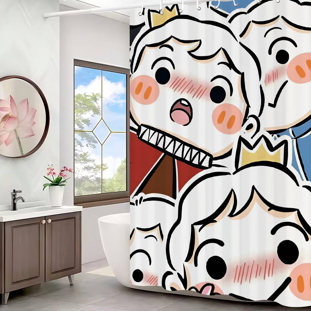Ranking Anime Shower Curtain, Bathroom Decorative Shower Curtain, Waterproof Shower Curtain With Hooks
