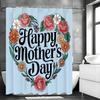 Happy Mother's Day Lovely Floral Shower Curtain, Bathroom Decorative Shower Curtain, Waterproof Shower Curtain with Hooks