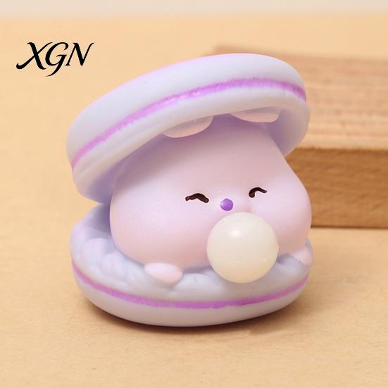 Stress Relief Toy Bubble-Breathing Burger Squeeze Soft TPR Fidget for Macaron Ball Cute Macaron-Shaped Decompression Gadget Kids Adults Sensory