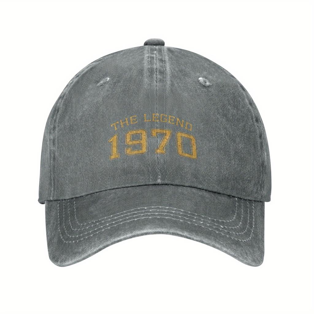 The Legend Vintage Dad Hat Baseball Cap Unisex Breathable Lightweight Sports Cap Adjustable Strap Hand Wash Slight Str
