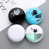 1PC Animal Printed Round Headphone Case - Durable Cable Organizer with Rotary Storage, Protective Headphone Accessories