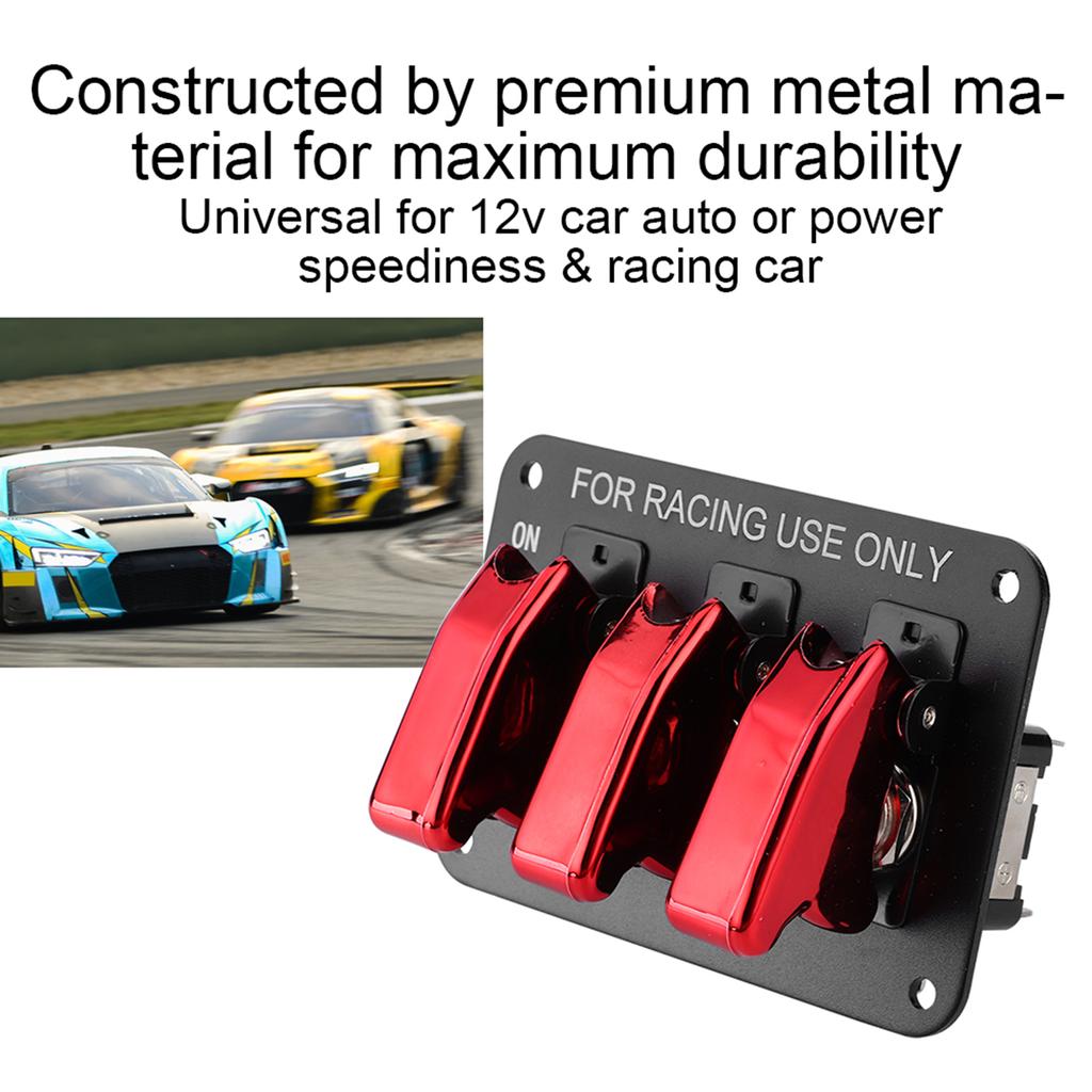 Interruttore a Levetta Combinato 12V 20A per Veicoli da Corsa, Pannello Interruttori e Relè di Accensione Motore per Auto Camper