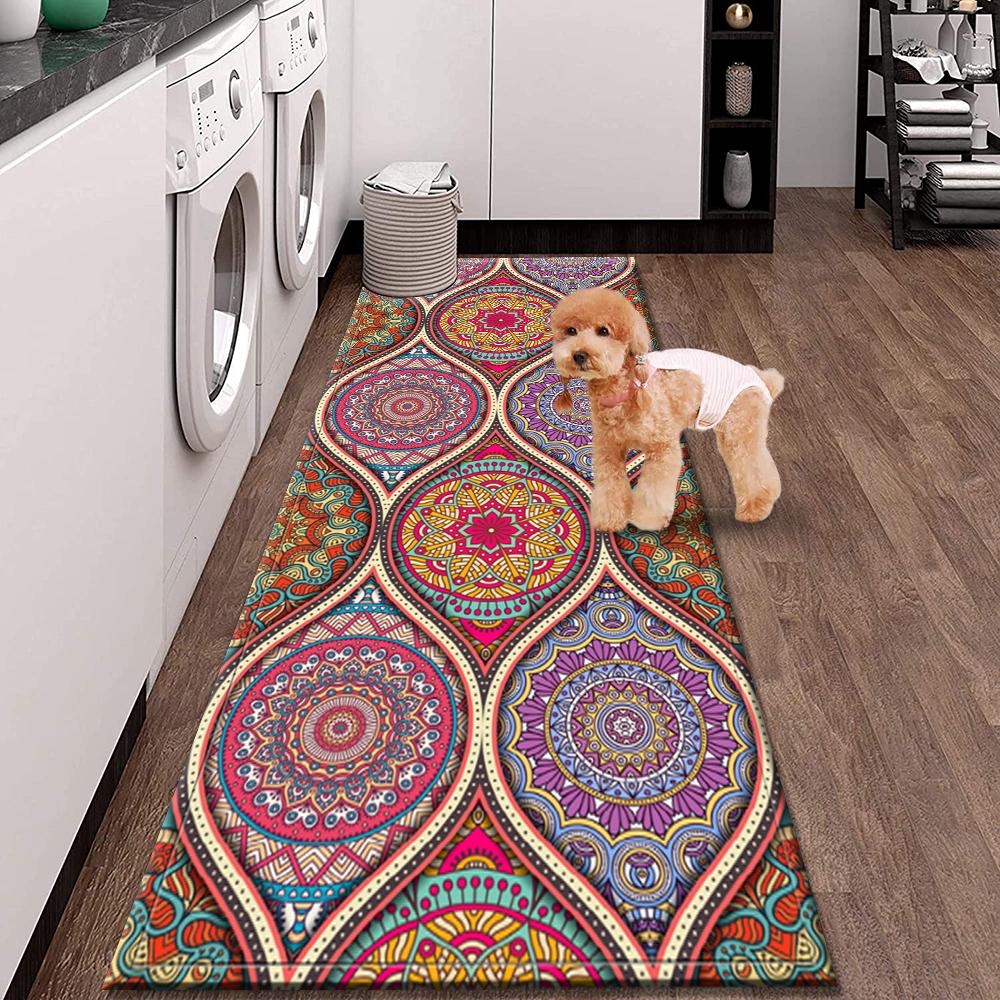 

Mandala Eye Kitchen Decorative Floor Mats Laundry Room Non-Slip Home Rugs Washable Bedroom Bathroom Entry Rugs 40X60CM (1.3X2FT