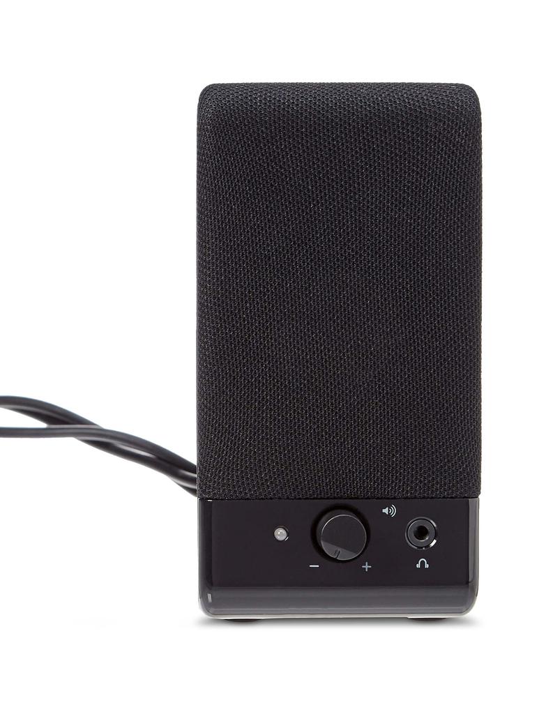 Amazon Basics PC USB Black Speaker, Powered,