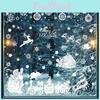 Window Pvc Christmas Sticker With Cartoon Santa Balls Santa Claus Decor For