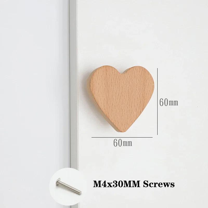 Children's Room Wooden Door Handles Animal Wood Furniture Handles for Cabinets and Drawers Knobs Kitchen Cupboard Wardrobe Pulls