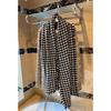 NINA SOLOR 100% Cashmere Double-Sided Houndstooth Scarf Shawl