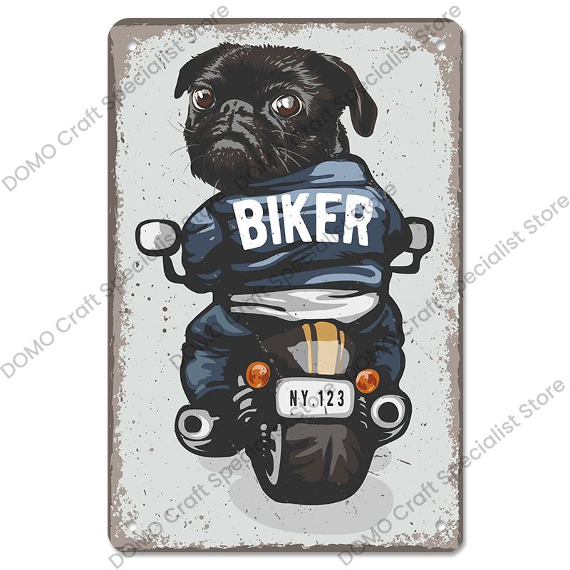 Vintage Cool Dogs Poster Metal Signs Super Hero Animal Metal Tin Plate Retro Plaque Pet Shop Bar Pub Home Wall Decor