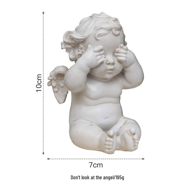 Nordic Angel Girl Sculpture - Resin Figurine for Living Room Décor