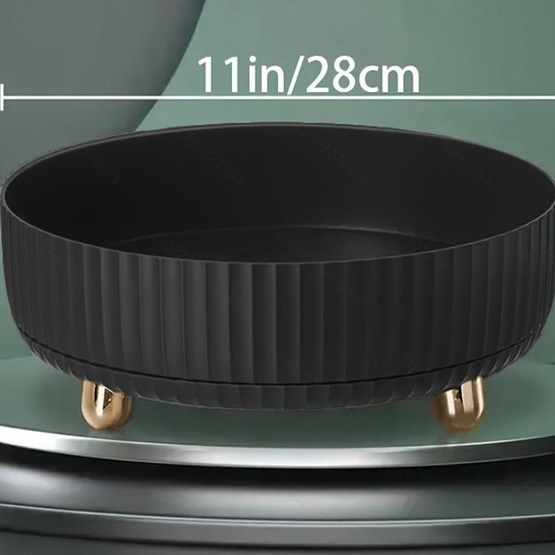 Organisateur de vanité rotatif: Support pour pinceaux de maquillage, Plateau de rangement pour rouges à lèvres et soins de la peau