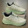 Summer new large-size sprinting men's shoes mesh breathable soft-soled sports shoes couple thick-soled heightening lightweight running shoes