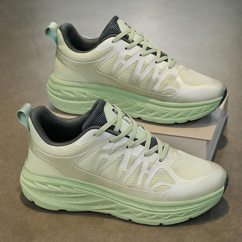 Summer new large-size sprinting men's shoes mesh breathable soft-soled sports shoes couple thick-soled heightening lightweight running shoes