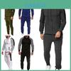 Classic Men Tracksuit Set With Hooded Pullover And Adjustable Jogging Pants