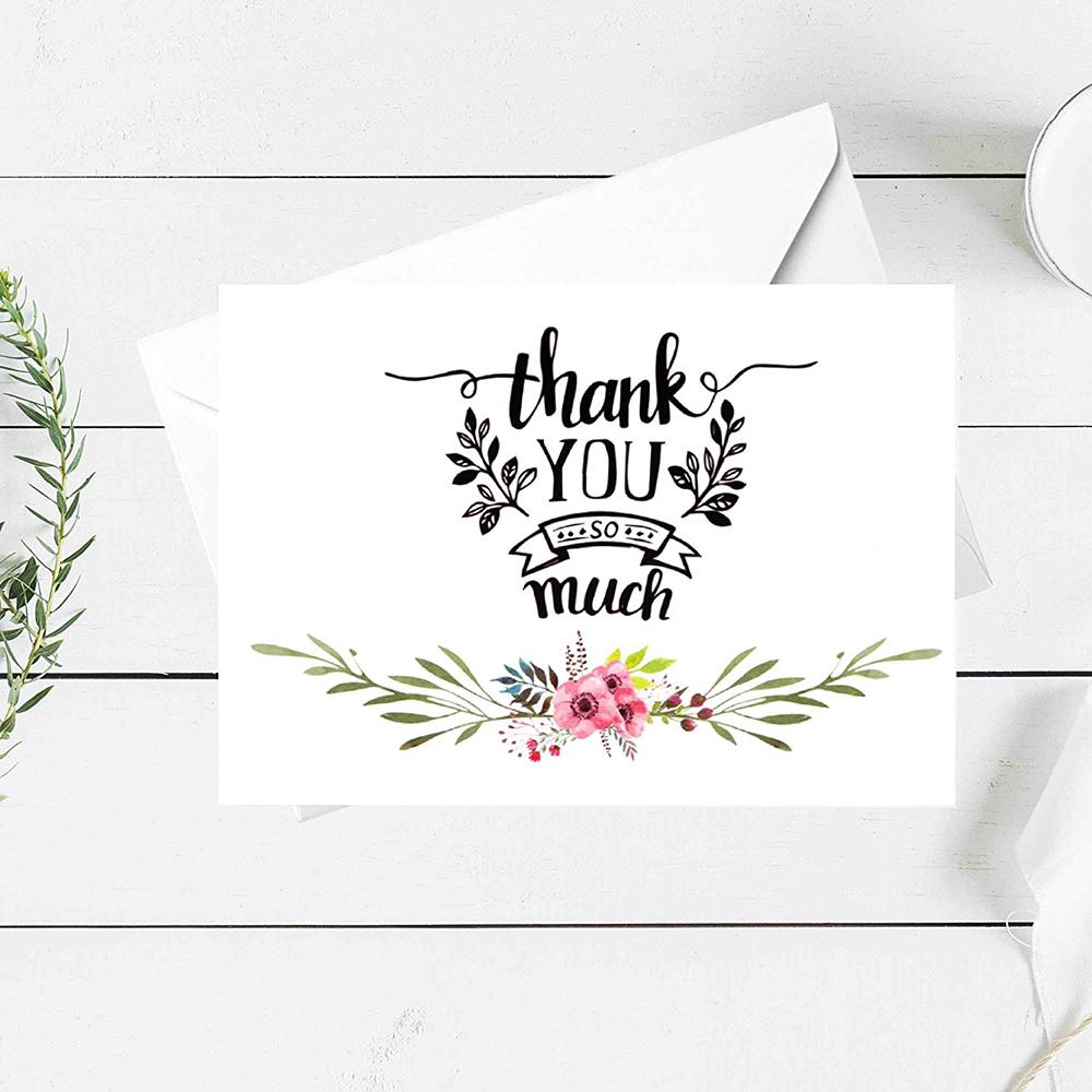 30pcs Flower Color Thank You For Your Order Card For Small Shop Mailer Bags Gift Decoration Card For Small Business