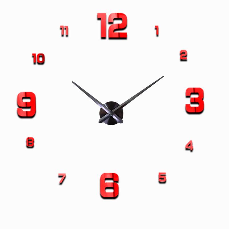 Kreative 3D DIY Quarz-Wanduhr im europäischen Stil für das Wohnzimmer
