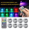 LED Car Interior Ambient Light Decoration Wireless Adhesive Bicycle Tail Light Auto Roof Atmosphere Lamp Diamond Diving Light Neon Lights 4