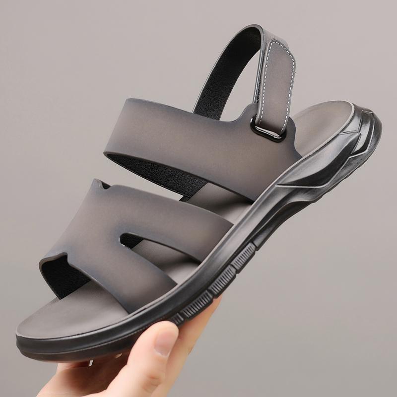 

Fashion Soft Sole Outdoor Sport Slide Sandals Luxury Brand Male Slippers Men s Summer Comfortable Beach Sandals Non-Slip Walking Shoes 44 серый