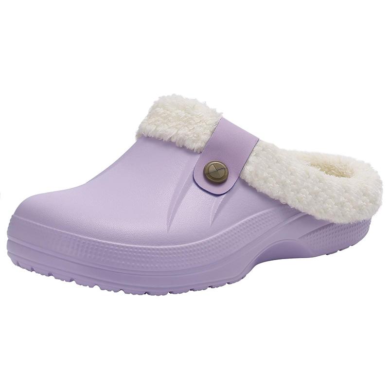 Fashion Kdmi Men's Slippers EVA Shoe Upper Cotton Slippers Classic Popular Clogs Waterproof Winter Soft Fuzzy Slippers For Men And Women