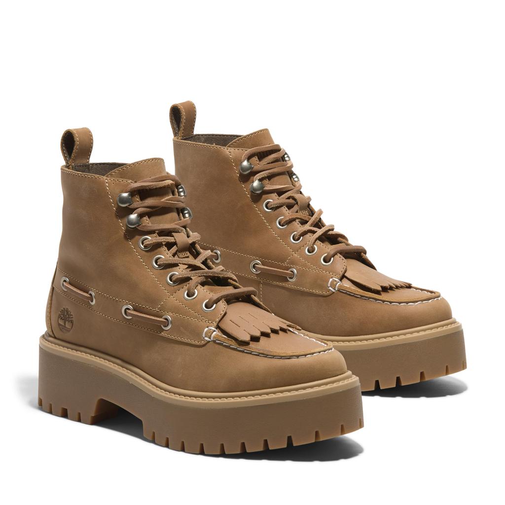 Timberland STONE STREET MID Platform Size Boots, Women's, Sole, White, 24.5 cm, A27YZ-EN1