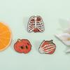 Halloween Pumpkin Skeleton Enamel Pins Spooky Season Skeleton Hand Brooches Lapel Badge Fashion Jewelry Gifts for Friends