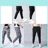 Sporty Casual Pants For Men With High Elasticity And Tapered Fit For Summer Wear